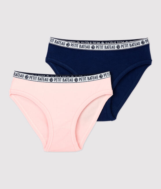Confezione da 2 slip sportivi bambina in cotone biologico variante 1