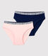 Confezione da 2 slip sportivi bambina in cotone biologico