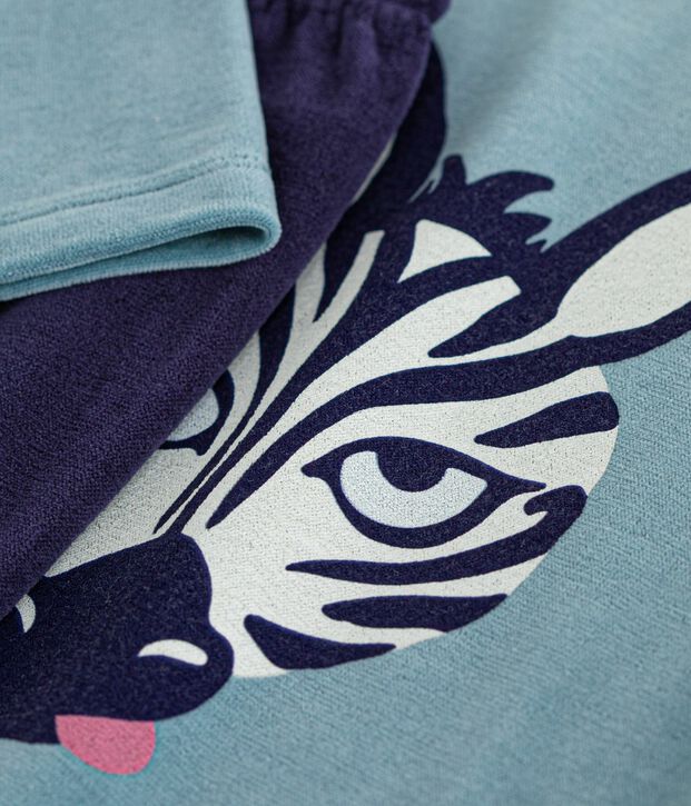 Pigiama in ciniglia bambino blu/blu