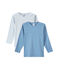 Lotto di 2 t-shirts per bambino a maniche lunghe tinta unita bianco LOT