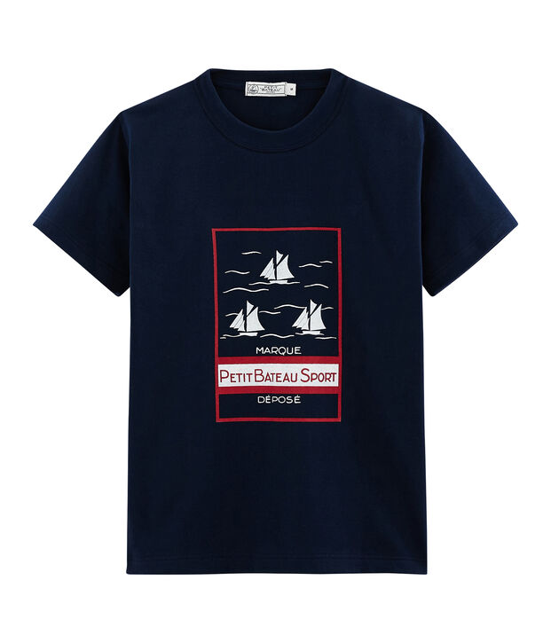 T-shirt unisex fantasia cartolina postale blu