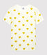 T-shirt girocollo a cuori in cotone Donna