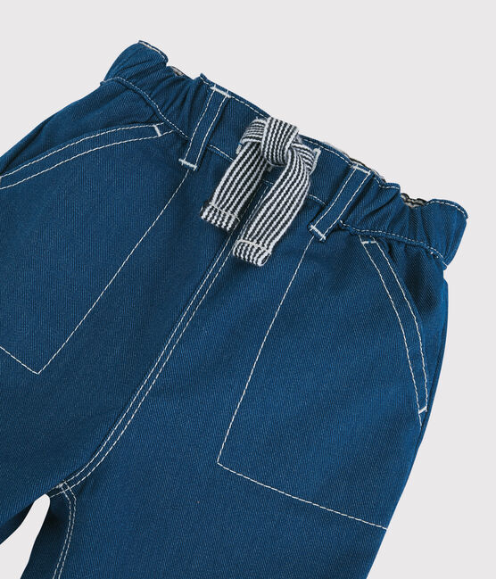 Pantaloni in cotone bebè. blu MAJOR