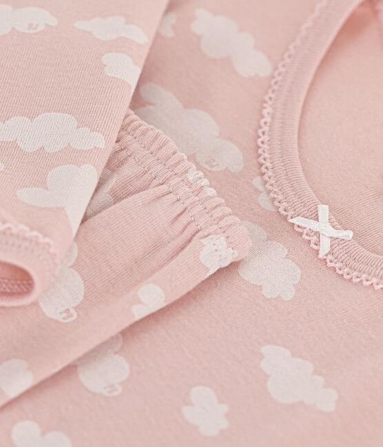 Pigiama bambino fantasia nuvole in cotone SALINE/ MARSHMALLOW