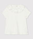 Blusa traforata manica corta in cotone bebè femmina