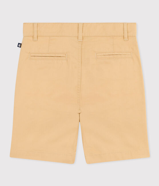 Bermuda bambino in tela di cotone a righe beige FACILE