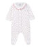Tutina lunga per bebè bambina stampata bianco ECUME/rosso PEPS/ MULTICO