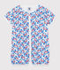 Tutina corta in cotone a fiori neonato