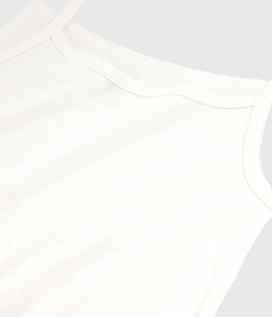 Canottiera con spalline in cotone leggero Donna bianco MARSHMALLOW