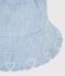 Cappellino in chambray bambina blu