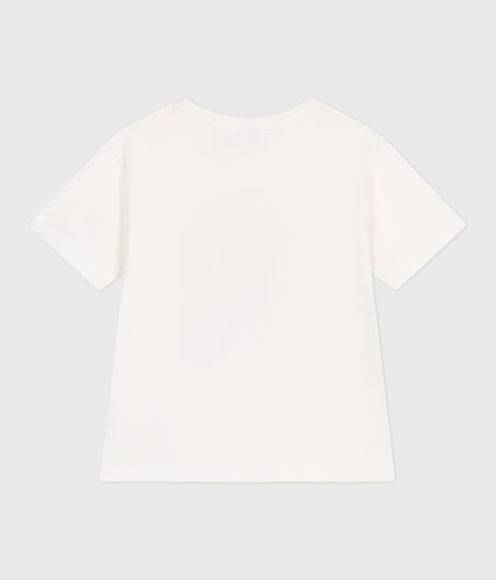 T-shirt a maniche corte in cotone con stampa bambino bianco MARSHMALLOW