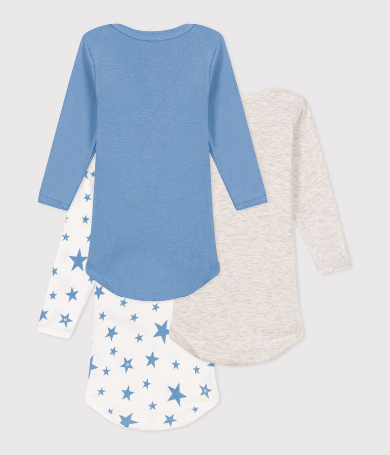 Set da 5 body a maniche lunghe in cotone con stampa neonato multicolore