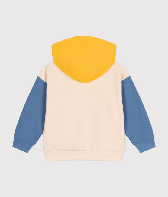 Maglia in tessuto felpato con cappuccio bambino bianco AVALANCHE/ MULTICO