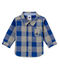 Camicia a quadretti per bebé maschio blu LIMOGES/bianco MULTICO