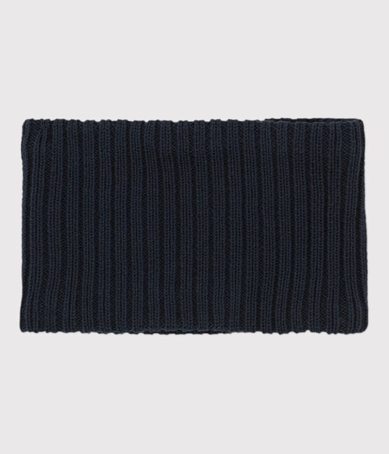 Snood in maglia bebè foderato in pile riciclato blu SMOKING