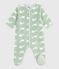 Tutina imbottita invernale in pile con balene stampate neonato SAULE/ MARSHMALLOW