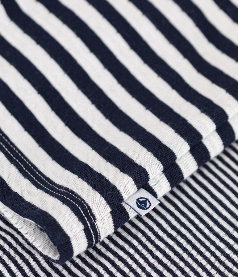 Pigiama bambino in cotone a righe blu/bianco