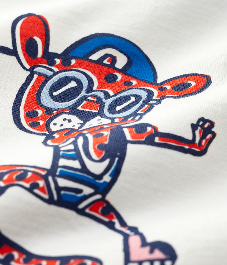 T-shirt in cotone beb&egrave;. bianco