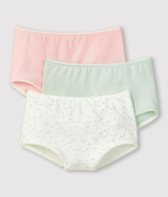 Confezione da 2 mutandine bambina fantasia paillette in cotone biologico e elastan variante 1