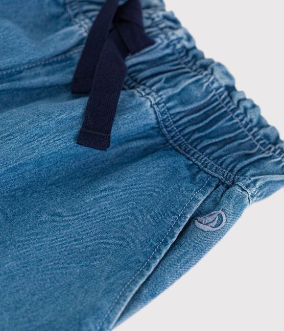 Pantaloni ampi in denim leggero bambina blu DENIM CLAIR