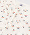 Pigiama bambina in tubique motivo floreale bianco MARSHMALLOW/bianco MULTICO