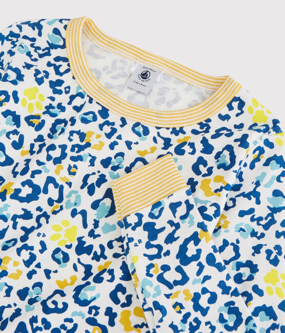Pigiama bambina/bambino snugfit fantasia pantera bianco MARSHMALLOW/bianco MULTICO