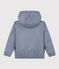 Giacca  antivento calda in poliestere riciclato bambino unisex blu SMOKING/bianco MARSHMALLOW