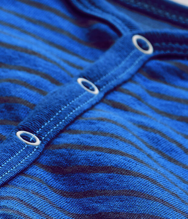 Tutina beb&egrave; bambino rigata blu/blu