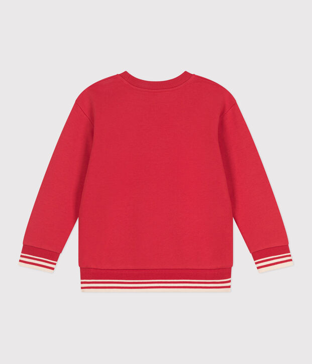 Felpa in cotone stampato bambino unisex rosso