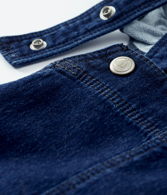 Abito salopette in denim bambina blu DENIM BLEU FONCE