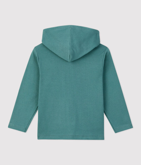 Felpa con cappuccio bambina/bambino verde BRUT