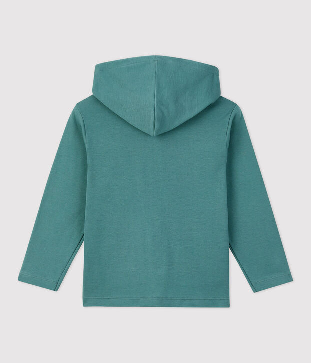 Felpa con cappuccio bambina/bambino verde