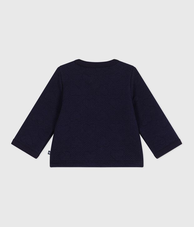 Cardigan in cotone spesso con motivo a cuori neonata SOIR