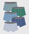 Set di boxer in cotone tinta unita bambino multicolore