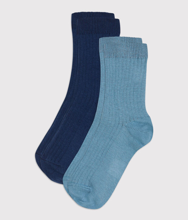Confezione da 2 paia di calzini tinta unita bambino unisex multicolore