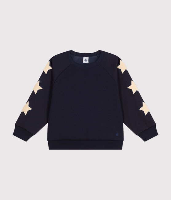 Maglia in caldo tessuto felpato bambino blu SMOKING