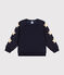 Maglia in caldo tessuto felpato bambino blu SMOKING