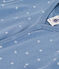 Tutina corta bebè in cotone blu BEACH/ MARSHMALLOW