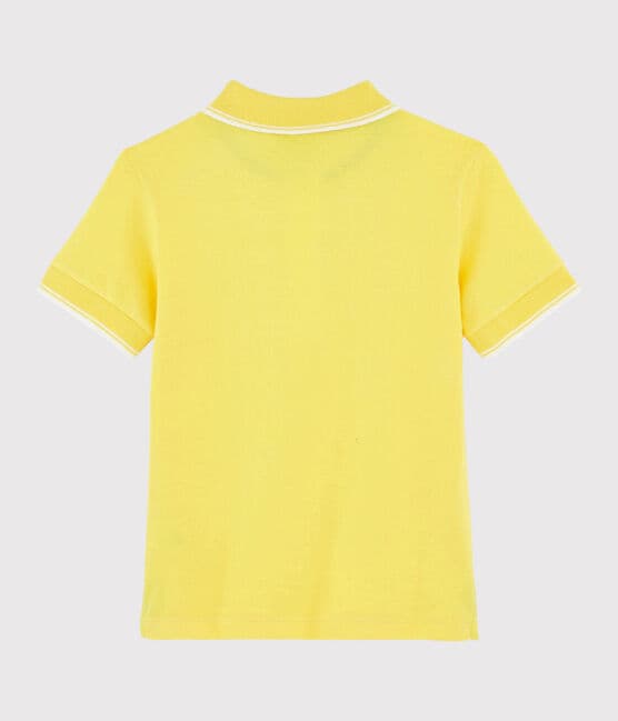 Polo manica corta in jersey bambino giallo RAIPONCE