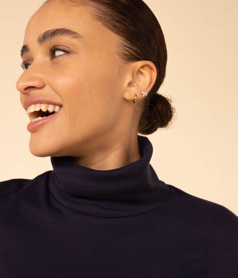 T-shirt dolcevita LE DROIT in cotone Donna blu