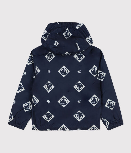 Giacca a vento in tessuto riciclato unisex blu MEDIEVAL/bianco MARSHMALLOW