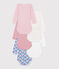 Set da 5 body a maniche lunghe in cotone a fiori neonato variante 1