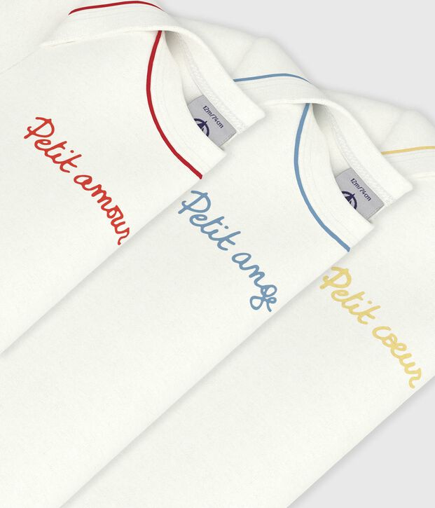 Set di body a maniche corte in cotone tinta unita neonato multicolore