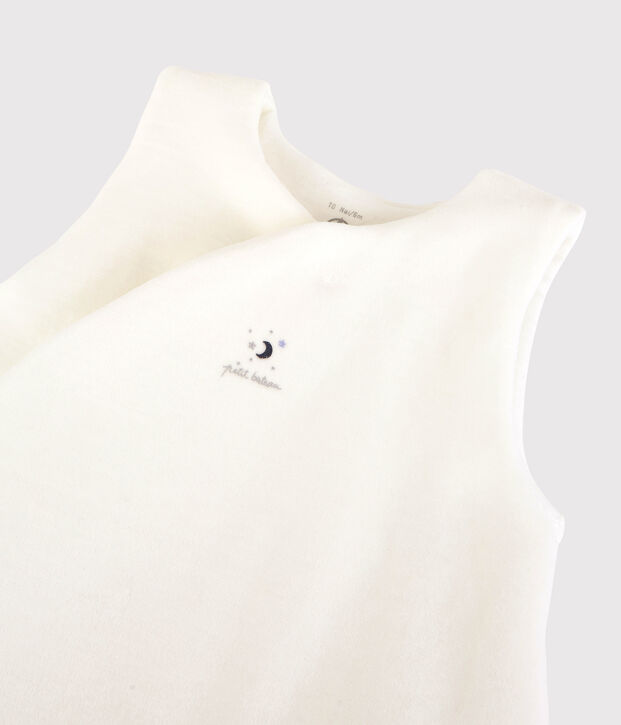 Sacco nanna coniglio beb&egrave; in ciniglia di cotone biologico bianco