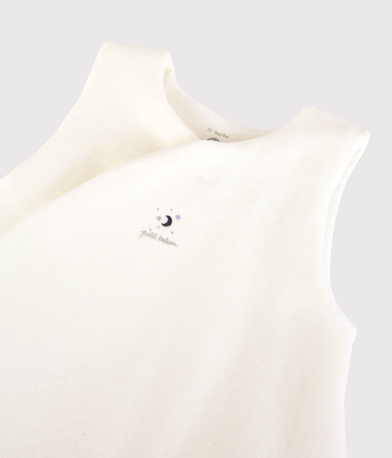 Sacco nanna coniglio beb&egrave; in ciniglia di cotone biologico bianco