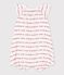 Tutina corta Petit Bateau "je t'aime" a costine. bianco MARSHMALLOW/rosso TERKUIT