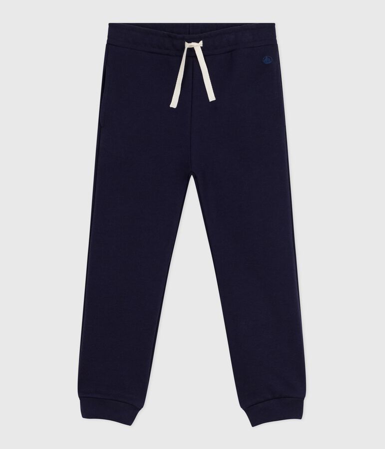 Pantaloni joggers in molleton bambina blu