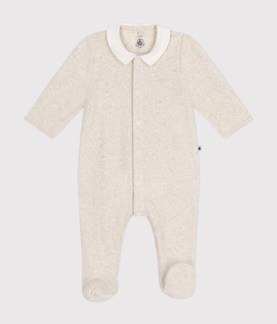 Pigiama in velluto neonato beige MONTELIMAR CHINE