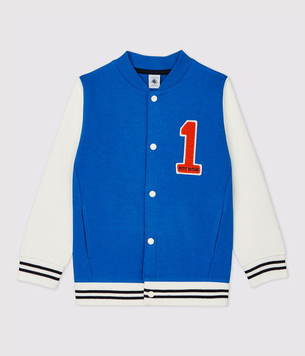 Teddy in molleton bambina/bambino blu/bianco