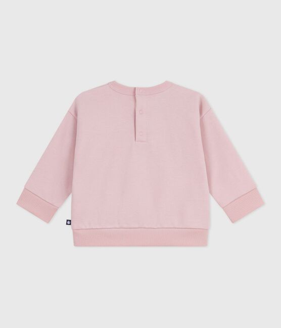 Felpa in cotone con ricamo Petit Bateau neonato rosa JOLI